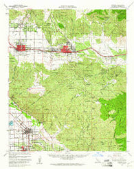 Banning California Historical topographic map, 1:62500 scale, 15 X 15 Minute, Year 1956
