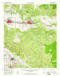 Banning California Historical topographic map, 1:62500 scale, 15 X 15 Minute, Year 1956