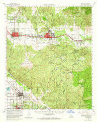 Banning California Historical topographic map, 1:62500 scale, 15 X 15 Minute, Year 1956