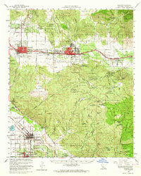 Banning California Historical topographic map, 1:62500 scale, 15 X 15 Minute, Year 1956