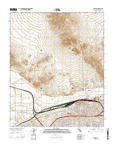 Barstow California Current topographic map, 1:24000 scale, 7.5 X 7.5 Minute, Year 2015