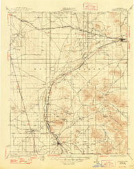 Barstow California Historical topographic map, 1:125000 scale, 30 X 30 Minute, Year 1934