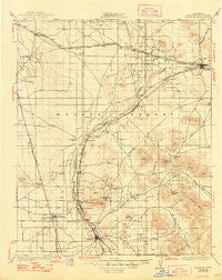 Barstow California Historical topographic map, 1:125000 scale, 30 X 30 Minute, Year 1934
