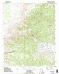 Bear Mountain California Historical topographic map, 1:24000 scale, 7.5 X 7.5 Minute, Year 1992