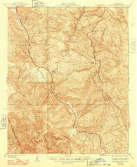 Beartrap Canyon California Historical topographic map, 1:24000 scale, 7.5 X 7.5 Minute, Year 1938