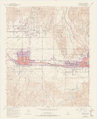 Beaumont California Historical topographic map, 1:24000 scale, 7.5 X 7.5 Minute, Year 1953