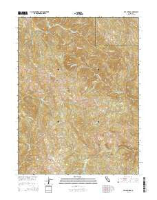 Bell Springs California Current topographic map, 1:24000 scale, 7.5 X 7.5 Minute, Year 2015