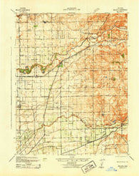 Bellota California Historical topographic map, 1:62500 scale, 15 X 15 Minute, Year 1942