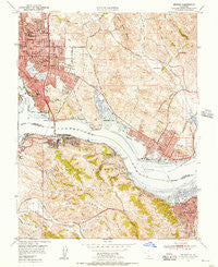 Benicia California Historical topographic map, 1:24000 scale, 7.5 X 7.5 Minute, Year 1950