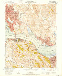 Benicia California Historical topographic map, 1:24000 scale, 7.5 X 7.5 Minute, Year 1952