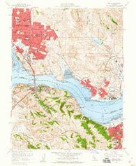 Benicia California Historical topographic map, 1:24000 scale, 7.5 X 7.5 Minute, Year 1959