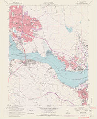 Benicia California Historical topographic map, 1:24000 scale, 7.5 X 7.5 Minute, Year 1959