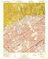 Beverly Hills California Historical topographic map, 1:24000 scale, 7.5 X 7.5 Minute, Year 1950