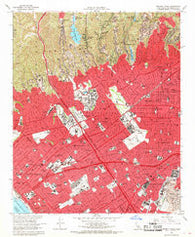 Beverly Hills California Historical topographic map, 1:24000 scale, 7.5 X 7.5 Minute, Year 1966