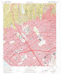 Beverly Hills California Historical topographic map, 1:24000 scale, 7.5 X 7.5 Minute, Year 1966