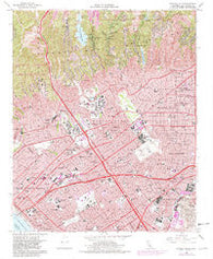 Beverly Hills California Historical topographic map, 1:24000 scale, 7.5 X 7.5 Minute, Year 1966