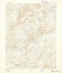 Bidwell Bar California Historical topographic map, 1:125000 scale, 30 X 30 Minute, Year 1891