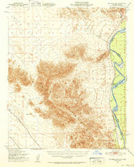 Big Maria Mts California Historical topographic map, 1:62500 scale, 15 X 15 Minute, Year 1951