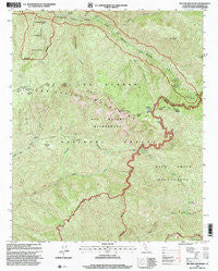 Big Pine Mountain California Historical topographic map, 1:24000 scale, 7.5 X 7.5 Minute, Year 1995