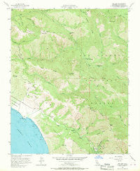 Big Sur California Historical topographic map, 1:24000 scale, 7.5 X 7.5 Minute, Year 1956