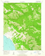 Big Sur California Historical topographic map, 1:24000 scale, 7.5 X 7.5 Minute, Year 1956