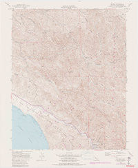 Big Sur California Historical topographic map, 1:24000 scale, 7.5 X 7.5 Minute, Year 1956