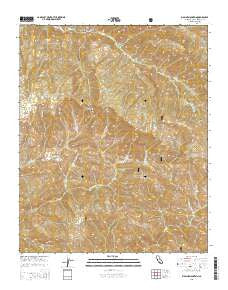 Big Pine Mountain California Current topographic map, 1:24000 scale, 7.5 X 7.5 Minute, Year 2015