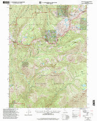 Billys Peak California Historical topographic map, 1:24000 scale, 7.5 X 7.5 Minute, Year 1998