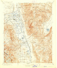 Bishop California Historical topographic map, 1:125000 scale, 30 X 30 Minute, Year 1913