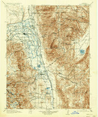 Bishop California Historical topographic map, 1:125000 scale, 30 X 30 Minute, Year 1913