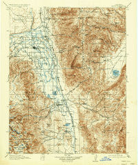 Bishop California Historical topographic map, 1:125000 scale, 30 X 30 Minute, Year 1913