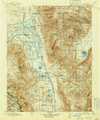 Bishop California Historical topographic map, 1:125000 scale, 30 X 30 Minute, Year 1913
