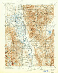 Bishop California Historical topographic map, 1:125000 scale, 30 X 30 Minute, Year 1913