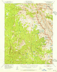 Blackcap Mtn California Historical topographic map, 1:62500 scale, 15 X 15 Minute, Year 1953