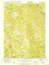 Blocksburg California Historical topographic map, 1:62500 scale, 15 X 15 Minute, Year 1951