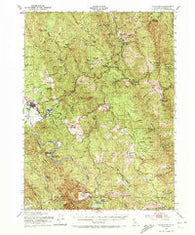 Blue Lake California Historical topographic map, 1:62500 scale, 15 X 15 Minute, Year 1951