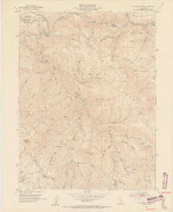 Blue Nose Mtn California Historical topographic map, 1:24000 scale, 7.5 X 7.5 Minute, Year 1951