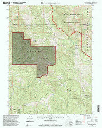 Bluenose Ridge California Historical topographic map, 1:24000 scale, 7.5 X 7.5 Minute, Year 1995