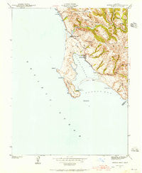 Bodega Head California Historical topographic map, 1:24000 scale, 7.5 X 7.5 Minute, Year 1942