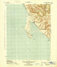 Bodega Head California Historical topographic map, 1:31680 scale, 7.5 X 7.5 Minute, Year 1944