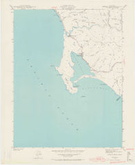 Bodega Head California Historical topographic map, 1:24000 scale, 7.5 X 7.5 Minute, Year 1942