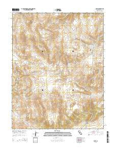 Bodie California Current topographic map, 1:24000 scale, 7.5 X 7.5 Minute, Year 2015