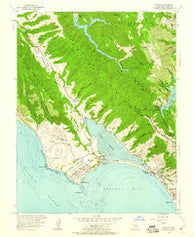 Bolinas California Historical topographic map, 1:24000 scale, 7.5 X 7.5 Minute, Year 1954