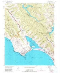 Bolinas California Historical topographic map, 1:24000 scale, 7.5 X 7.5 Minute, Year 1954