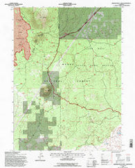 Border Mountain California Historical topographic map, 1:24000 scale, 7.5 X 7.5 Minute, Year 1993