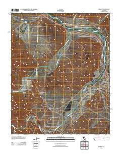 Bradley California Historical topographic map, 1:24000 scale, 7.5 X 7.5 Minute, Year 2012