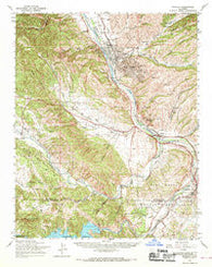 Bradley California Historical topographic map, 1:62500 scale, 15 X 15 Minute, Year 1961