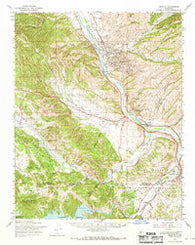 Bradley California Historical topographic map, 1:62500 scale, 15 X 15 Minute, Year 1961