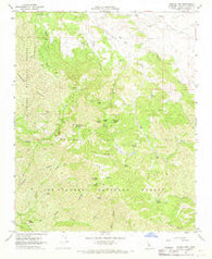 Branch Mtn California Historical topographic map, 1:24000 scale, 7.5 X 7.5 Minute, Year 1967