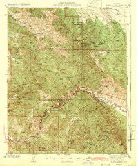Branch Mtn California Historical topographic map, 1:62500 scale, 15 X 15 Minute, Year 1942